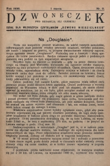 Dzwoneczek : dział dla młodszych czytelników „Dzwonu Niedzielnego". 1936, nr 9