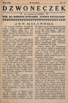 Dzwoneczek : dział dla młodszych czytelników „Dzwonu Niedzielnego". 1936, nr 17