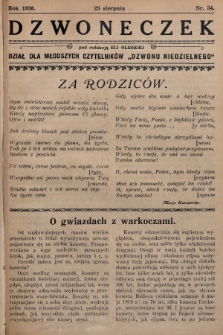 Dzwoneczek : dział dla młodszych czytelników „Dzwonu Niedzielnego". 1936, nr 34