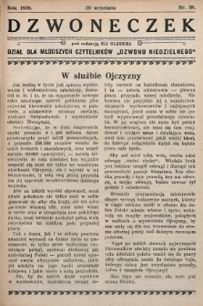 Dzwoneczek : dział dla młodszych czytelników „Dzwonu Niedzielnego". 1936, nr 38