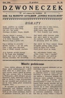 Dzwoneczek : dział dla młodszych czytelników „Dzwonu Niedzielnego". 1936, nr 50