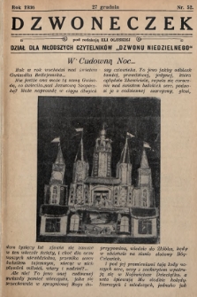Dzwoneczek : dział dla młodszych czytelników „Dzwonu Niedzielnego". 1936, nr 52