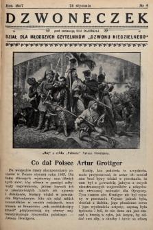 Dzwoneczek : dział dla młodszych czytelników „Dzwonu Niedzielnego". 1937, nr 4