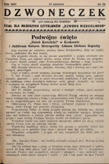 Dzwoneczek : dział dla młodszych czytelników „Dzwonu Niedzielnego". 1937, nr 24