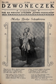 Dzwoneczek : dział dla młodszych czytelników „Dzwonu Niedzielnego". 1938, nr 29