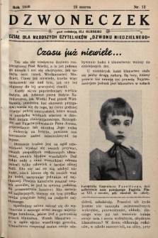 Dzwoneczek : dział dla młodszych czytelników „Dzwonu Niedzielnego". 1939, nr 12