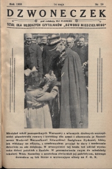 Dzwoneczek : dział dla młodszych czytelników „Dzwonu Niedzielnego". 1939, nr 20