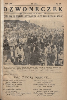 Dzwoneczek : dział dla młodszych czytelników „Dzwonu Niedzielnego". 1939, nr 21