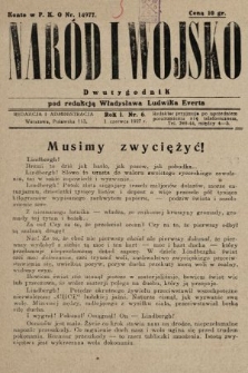 Naród i Wojsko : dwutygodnik pod redakcją Władysława Ludwika Everta. 1927, nr 6