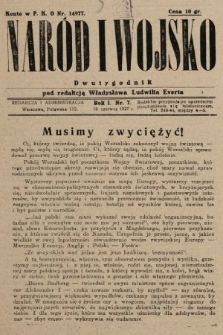 Naród i Wojsko : dwutygodnik pod redakcją Władysława Ludwika Everta. 1927, nr 7