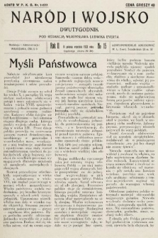 Naród i Wojsko : dwutygodnik pod redakcją Władysława Ludwika Everta. 1928, nr 15