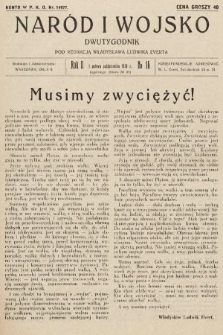 Naród i Wojsko : dwutygodnik pod redakcją Władysława Ludwika Everta. 1928, nr 16