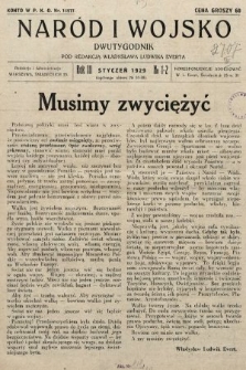 Naród i Wojsko : dwutygodnik pod redakcją Władysława Ludwika Everta. 1929, nr 1-2