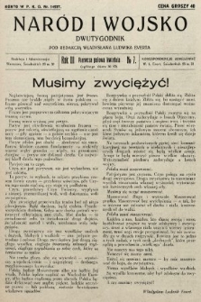 Naród i Wojsko : dwutygodnik pod redakcją Władysława Ludwika Everta. 1929, nr 7