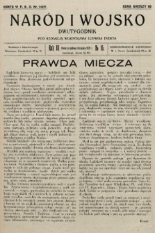 Naród i Wojsko : dwutygodnik pod redakcją Władysława Ludwika Everta. 1929, nr 16