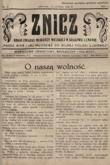 Znicz : organ Związku Młodzieży Wiejskiej w Krakowie i Lwowie : miesięcznik oświatowy, społeczny i rolniczy. 1930, nr 2