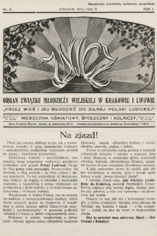 Znicz : organ Związku Młodzieży Wiejskiej w Krakowie i Lwowie : miesięcznik oświatowy, społeczny i rolniczy. 1930, nr 5