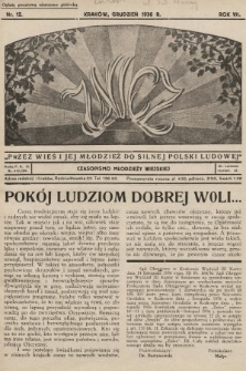 Znicz : czasopismo młodzieży wiejskiej. 1936, nr 12