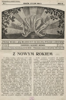 Znicz : czasopismo młodzieży wiejskiej. 1938, nr 1