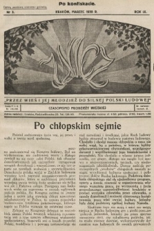 Znicz : czasopismo młodzieży wiejskiej. 1938, nr 3 (po konfikskacie)