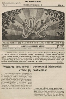 Znicz : czasopismo młodzieży wiejskiej. 1938, nr 4 (po konfikskacie)