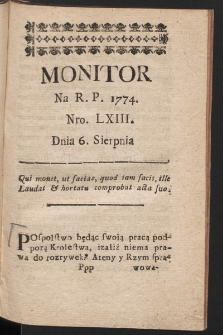 Monitor. 1774, nr 63