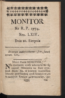 Monitor. 1774, nr 64