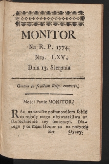 Monitor. 1774, nr 65
