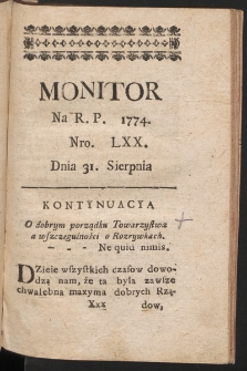 Monitor. 1774, nr 70