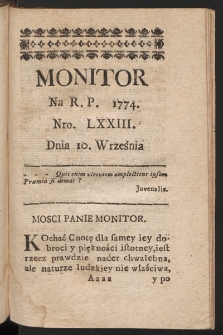 Monitor. 1774, nr 73