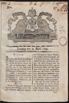 Krakauer Zeitung. 1799, nr 27