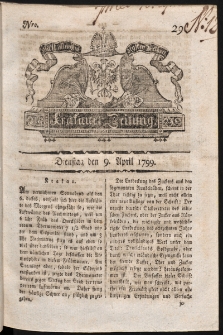 Krakauer Zeitung. 1799, nr 29