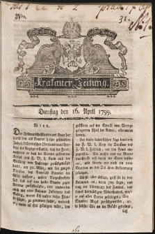 Krakauer Zeitung. 1799, nr 31