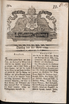 Krakauer Zeitung. 1799, nr 33
