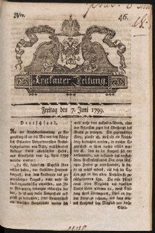Krakauer Zeitung. 1799, nr 46
