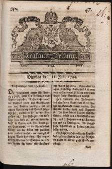 Krakauer Zeitung. 1799, nr 47