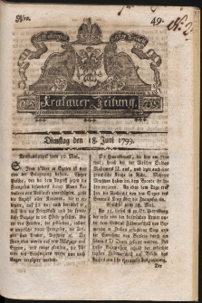 Krakauer Zeitung. 1799, nr 49