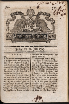 Krakauer Zeitung. 1799, nr 50