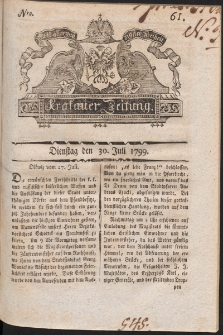 Krakauer Zeitung. 1799, nr 61