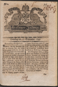 Krakauer Zeitung. 1799, nr 75