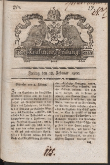 Krakauer Zeitung. 1800, nr 17