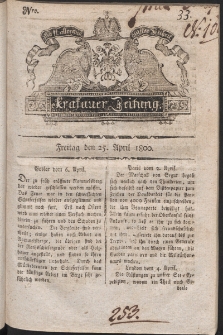 Krakauer Zeitung. 1800, nr 33