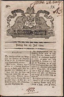 Krakauer Zeitung. 1800, nr 59