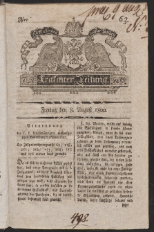 Krakauer Zeitung. 1800, nr 63