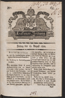 Krakauer Zeitung. 1800, nr 69