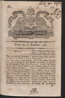 Krakauer Zeitung. 1800, nr 75