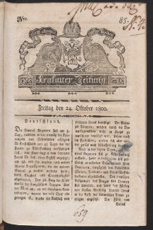 Krakauer Zeitung. 1800, nr 85
