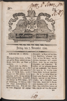 Krakauer Zeitung. 1800, nr 89