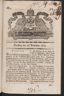 Krakauer Zeitung. 1800, nr 92