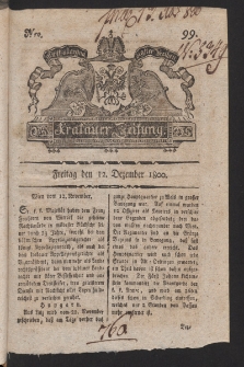 Krakauer Zeitung. 1800, nr 99